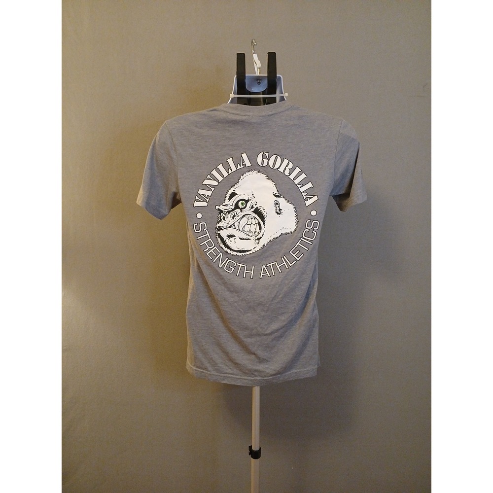 Vanilla Gorilla Mens Gym Graphics Tee‎ Gray Small
